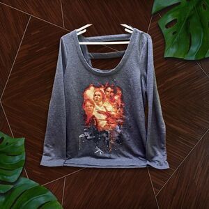 Star Wars Gray Graphic Long Sleeve Top size L